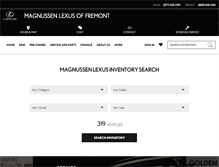 Tablet Screenshot of magnussenlexusfremont.com
